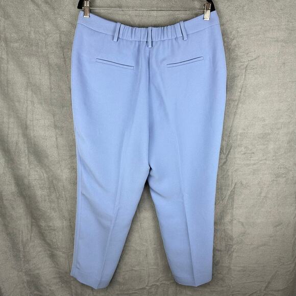 The Fold London Pants Womens 12 Blue Tavira Trousers Crop NEW Business Luxury - Picture 7 of 16